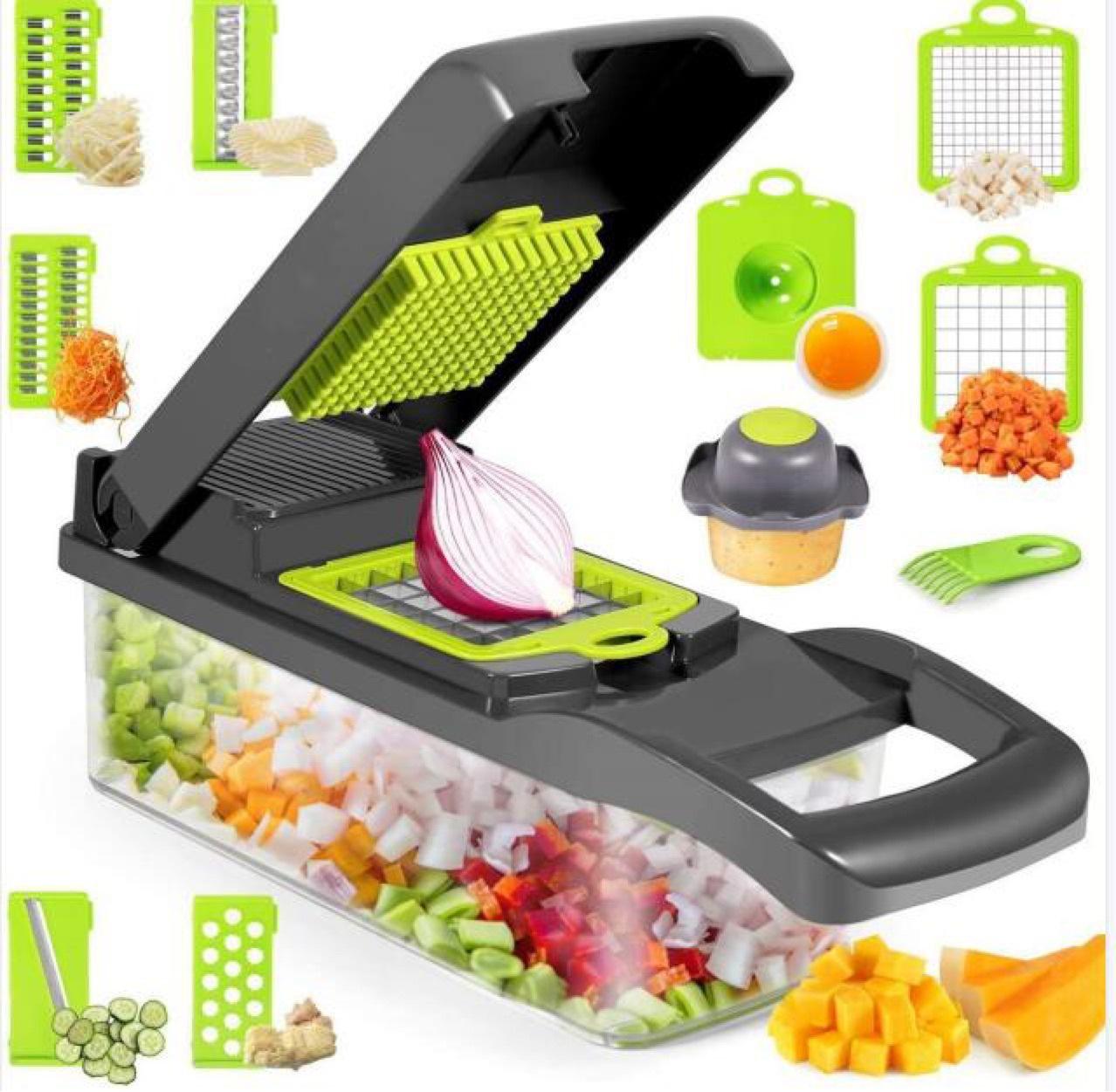 12 In 1 Manual Vegetable Chopper Kitchen Gadgets Food Chopper Onion Cutter Vegetable Slicer - PaintedUSA