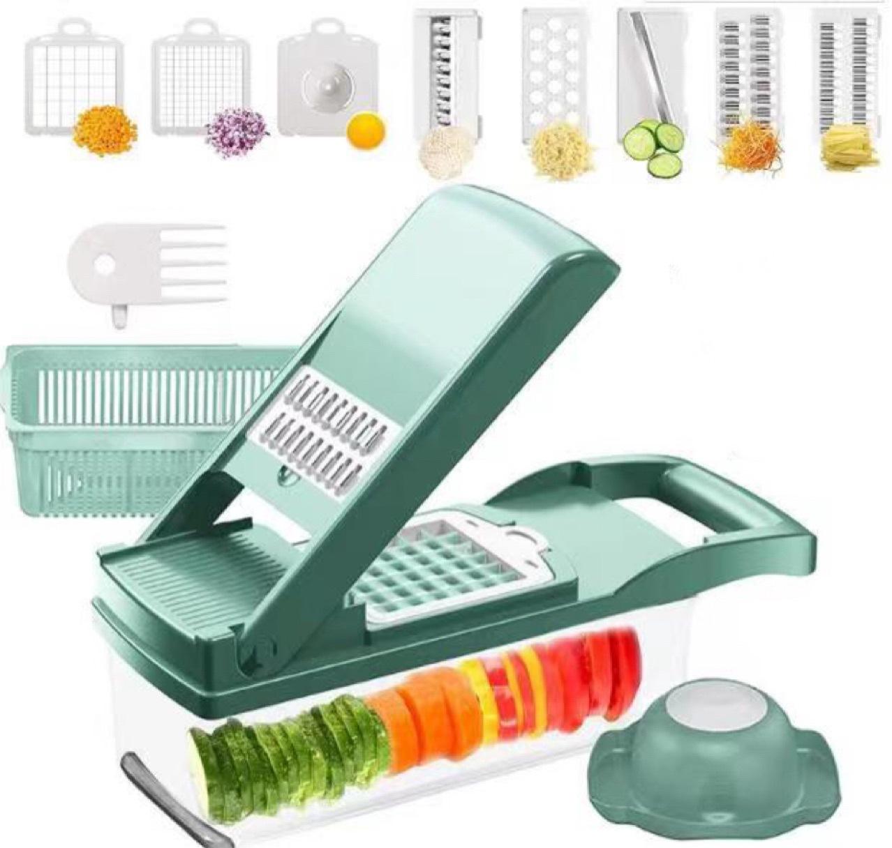 12 In 1 Manual Vegetable Chopper Kitchen Gadgets Food Chopper Onion Cutter Vegetable Slicer - PaintedUSA