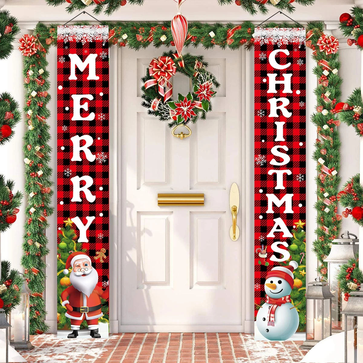 Merry Christmas Door Banner Decoration 2025