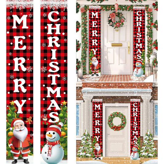 Merry Christmas Door Banner Decoration 2025