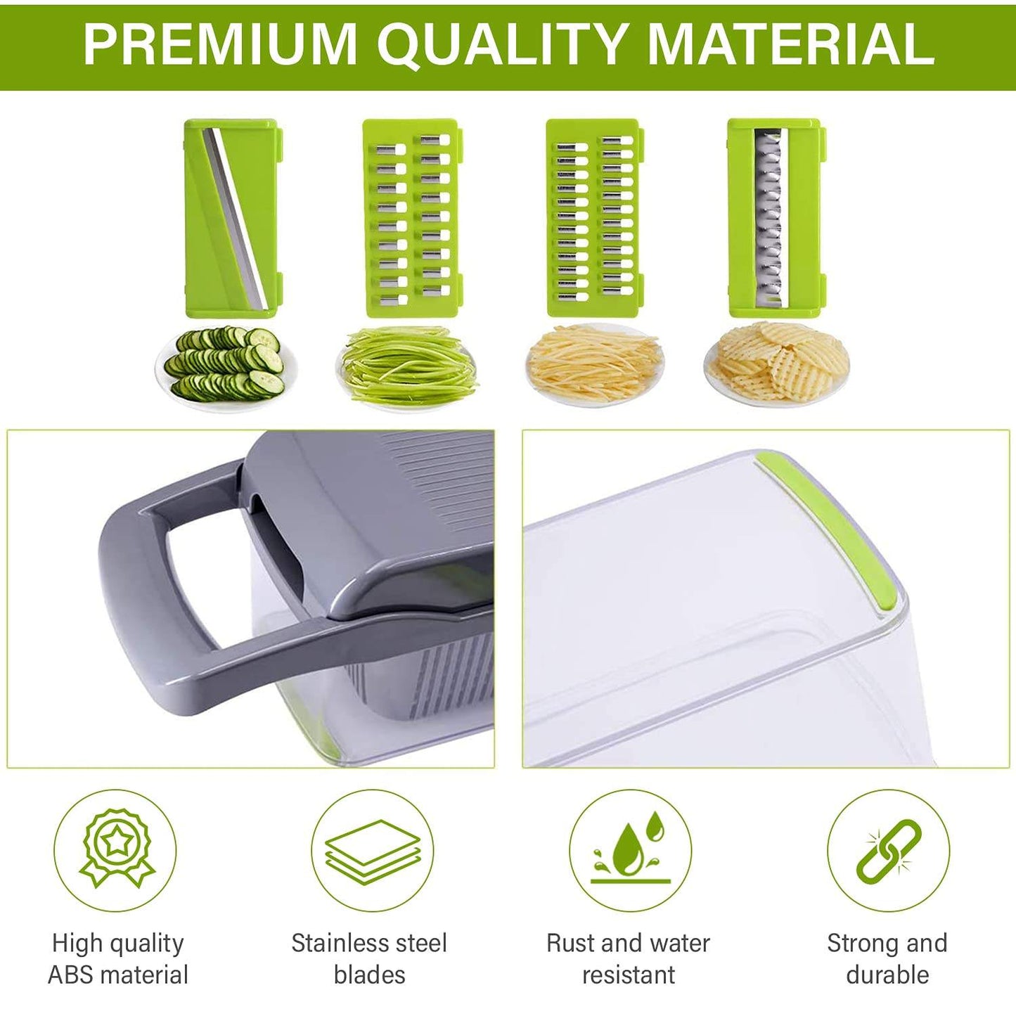 12 In 1 Manual Vegetable Chopper Kitchen Gadgets Food Chopper Onion Cutter Vegetable Slicer - PaintedUSA